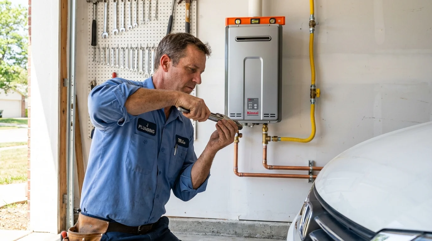 Tankless water heater installation by a Johns Plumbing LLC plumber in Boise